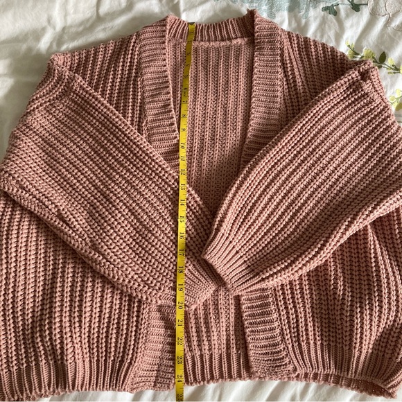 Lewkin Oversize Knit Cardigan Pink - Picture 5 of 5